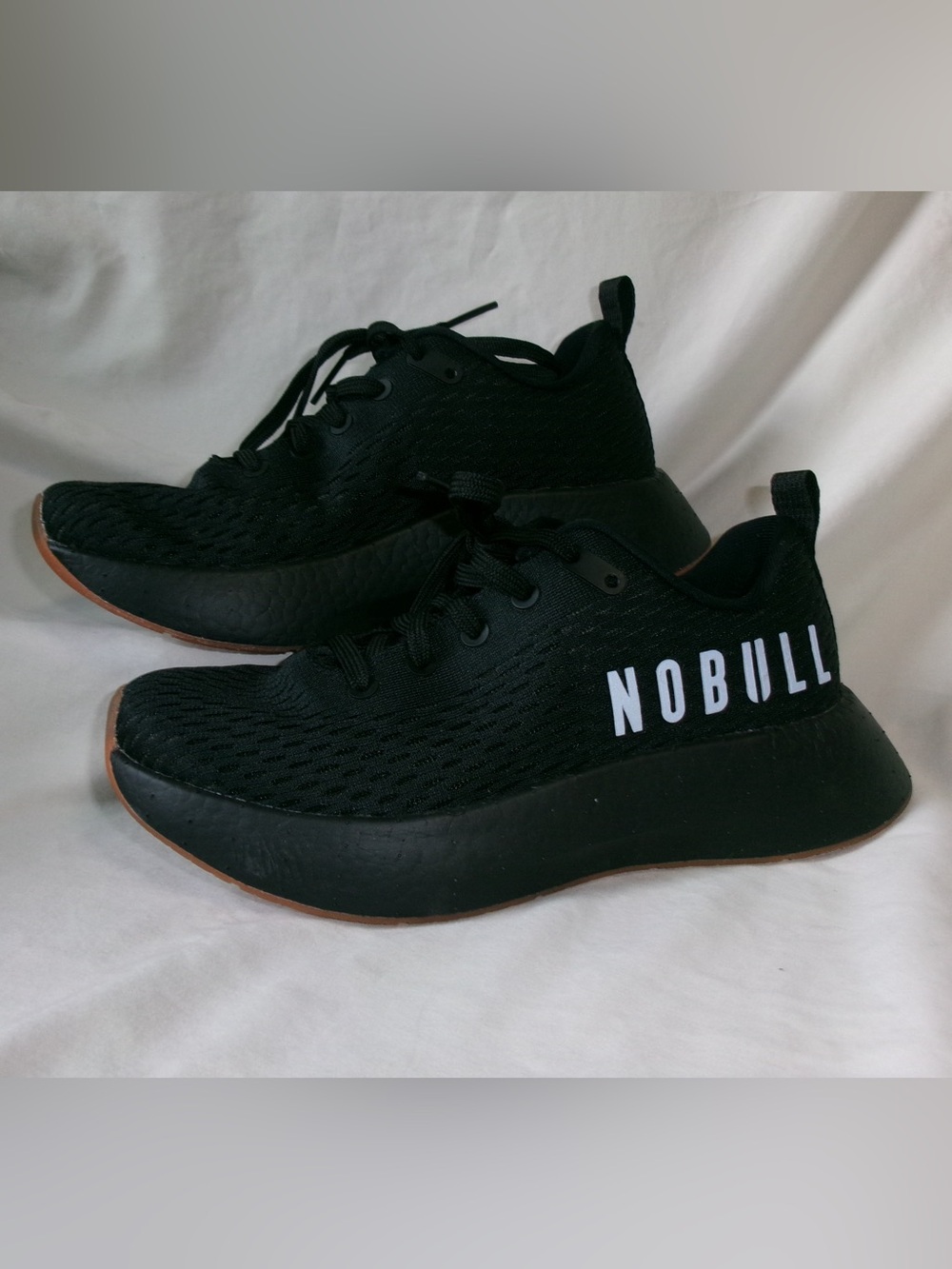 NOBULL Black Women's Knit Lace-Up Sneakers